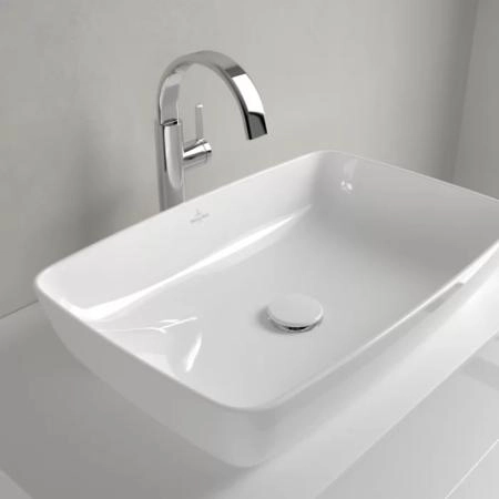 Villeroy&Boch Artis Раковина 58х38.5х12.5см., накладная, без отв., без перелива, TitanCeram, цвет: альпийский белый