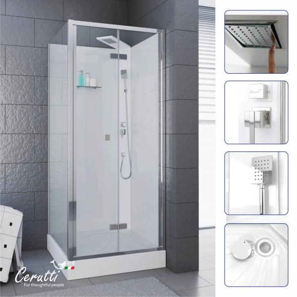 Душевая кабина СeruttiSPA БЕЛЛА (BELLA) 90T (90x90x215-225)
