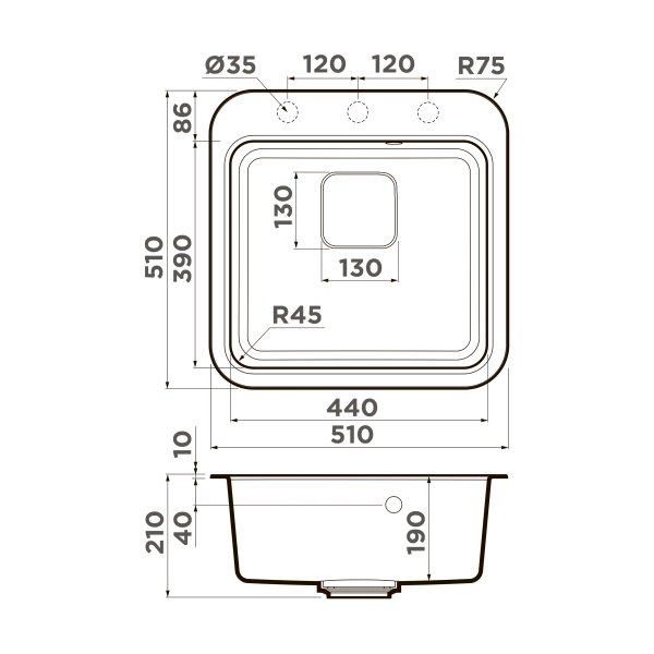 Кухонная мойка Omoikiri Tasogare 51-SA Artgranit/бежевый 4993743