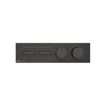 Gessi Hi-Fi Термостат для душа, с включением до 2 источников одновременно, внешняя часть, цвет: Black Metal Brushed PVD