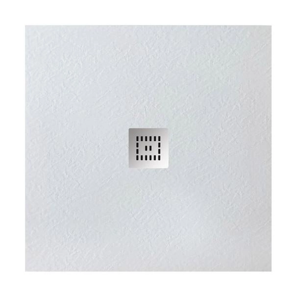 Душевой поддон BelBagno 80x80 искусственный камень белый квадратный TRAY-MR-UNO-A-80-35-W-CR