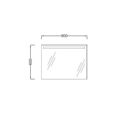 Зеркало Jacob Delafon EB1414-NF 90 см с подсветкой