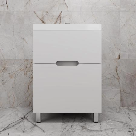 Тумба Style Line "Матис 60" ЛС-00002441 напольная под ASTI 60 (2 ящика), Белый матовый, ЭМАЛЬ