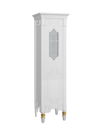 Шкаф Belux Кастилия П 55 Белый глянцевый поталь золото