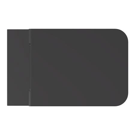 Alice Hide Square Унитаз 55х35см., подвесной, безободковый, с сиденьем и крышкой с микролифтом, с набором для крепления, цвет: чёрный матовый