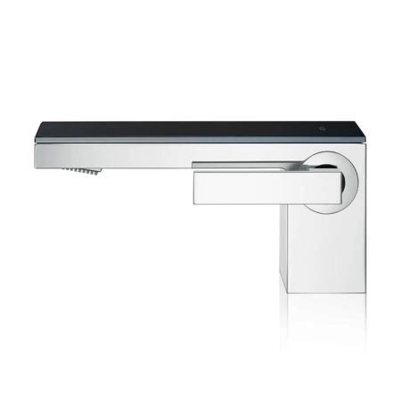 Axor MyEdition Смеситель для раковины 70, на 1 отв., излив 200мм, с донным клапаном, цвет: хром/черное стекло