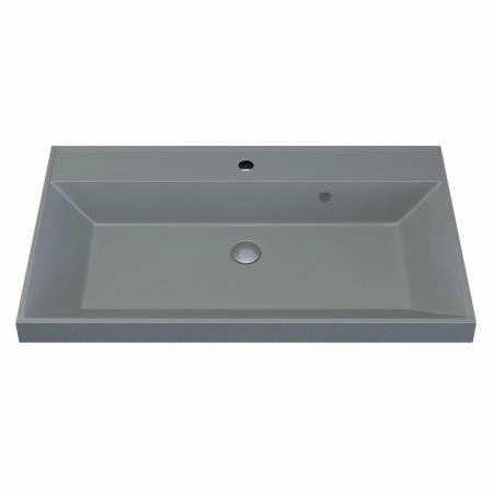 Раковина кварцевая Uperwood Classic Quartz 80 см, серая матовая, платина