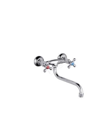 Смеситель Potato Р4665 для кухни настенный, хром