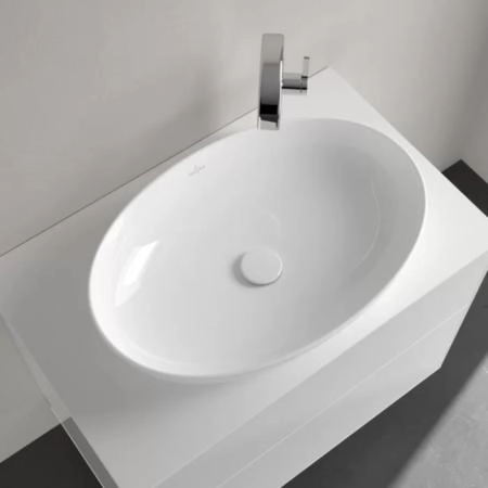 Villeroy&Boch Artis Раковина 61х42х12.5см., накладная, без отв., без перелива, TitanCeram, цвет: альпийский белый