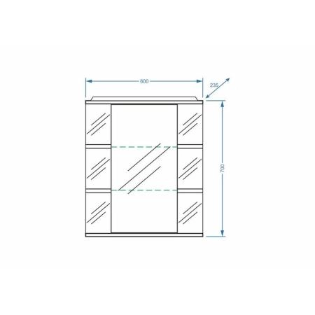 Зеркало-шкаф Stella Polar Лаура 60/С, правое