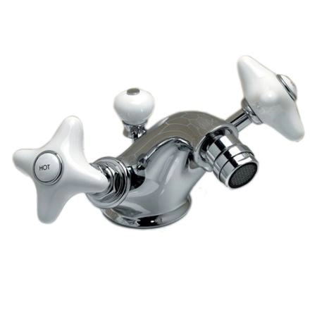 Devon&Devon WHITE ROSE Смеситель для биде на 1 отв,с донным клапаном,цвет хром
