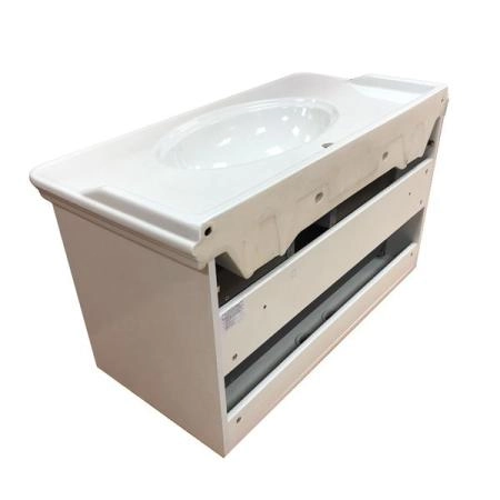 Тумба с раковиной Comforty Неаполь-100 белый глянец