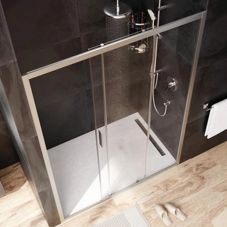 Дверь душевая в нишу AM.PM Gem W90G-140-1-195MT прозрачное, профиль хром матовый