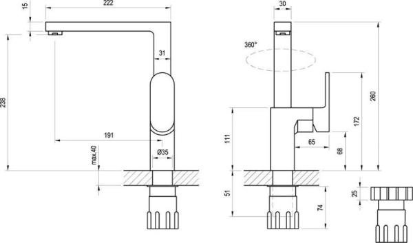 Смеситель Ravak Chrome для кухни CR 016.00