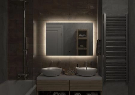 Зеркало Континент Trezhe Led 1000х700 с бесконтактным сенсором,холодная подсветка ЗЛП400