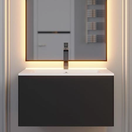 Тумба под раковину для ванной Uperwood Parma Premium подвесная 65 см, черная