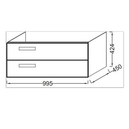 Тумба под раковину Jacob Delafon RYTHMIK EB1304-G1C 100 см цвет белый