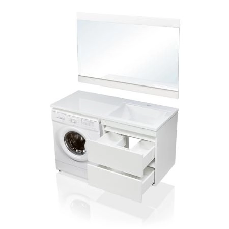 Тумба подвесная Style Line Даллас 120, Люкс белая, PLUS