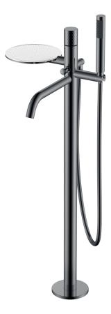 Смеситель STICK Boheme напольный Shine Gun Metal с ручкой DIMOND 129-SGM