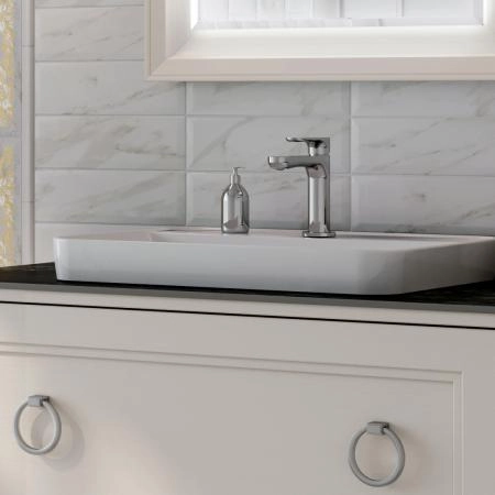 Смеситель для раковины Kerama Marazzi OLE ОЛЕ 69412KM.21.018 однорычажный без донного клапана 3/8, хром глянец