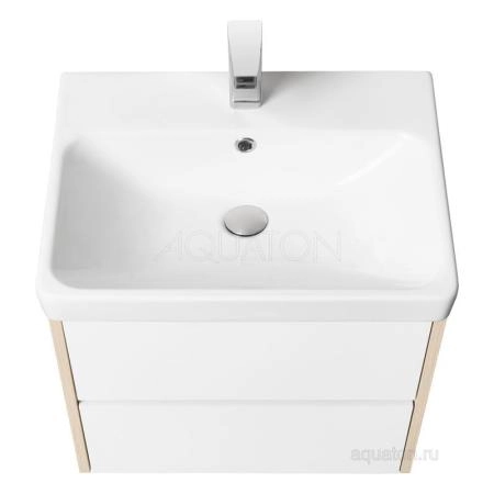 Тумба под раковину AQUATON Сканди 70 белая, дуб верона 1A251801SDB20