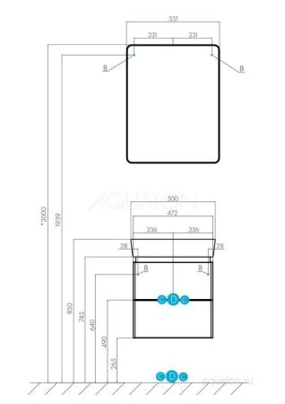 Зеркальный шкаф AQUATON Скай PRO 55 1A238402SY010
