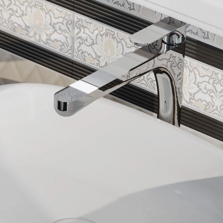 Смеситель для раковины Kerama Marazzi OLE ОЛЕ 69415KM.21.018 однорычажный высокий без донного клапана, хром глянец