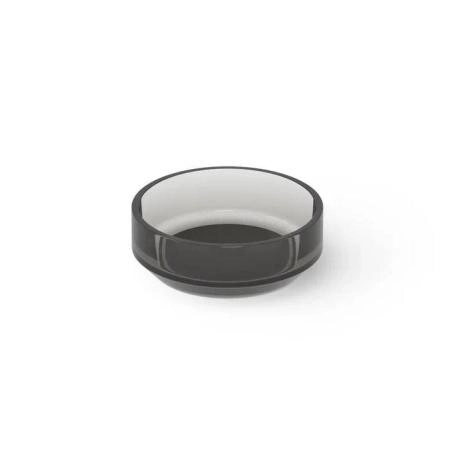 Dea Design Washbasins Раковина 43х43х15см., накладная, без отв., Glasstech, прозрачная смола, цвет: Smoky Black R4