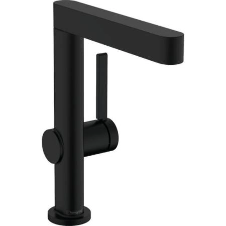 Смеситель Hansgrohe 76060670 Finoris для раковины 221 мм, PushOpen, Г излив черный матовый