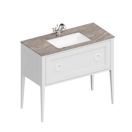 Тумба Kerama Marazzi PLAZA CLASSIC ПЛАЗА КЛАССИК PL.CN.100.1\WHT.M напольная 1 ящик 100, белая матовая