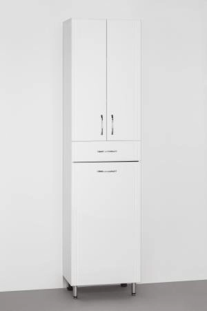 Пенал для ванной Style Line Эко Стандарт 48 с бельевой корзиной напольный с ящиком