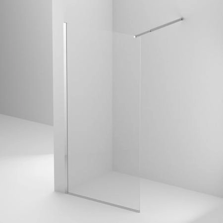 Душевая перегородка BelBagno KRAFT 100 прозрачное стекло 6 мм профиль хром KRAFT-L-1-100-C-Cr