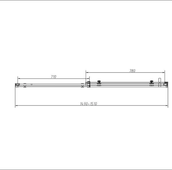 Душевая дверь Vincea Como-N VDS-4CN150CL, 1500, хром, стекло прозрачное
