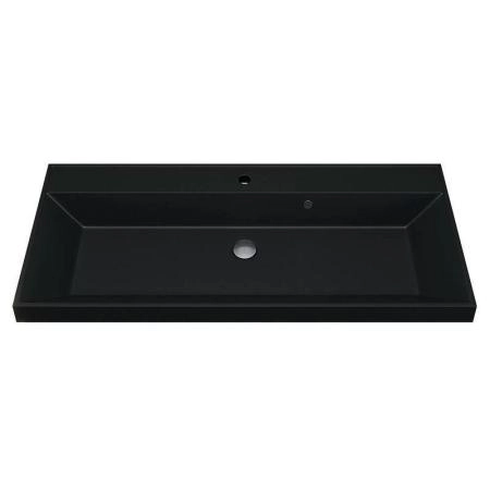 Раковина кварцевая Uperwood Classic Quartz 100 см, черная матовая, уголь
