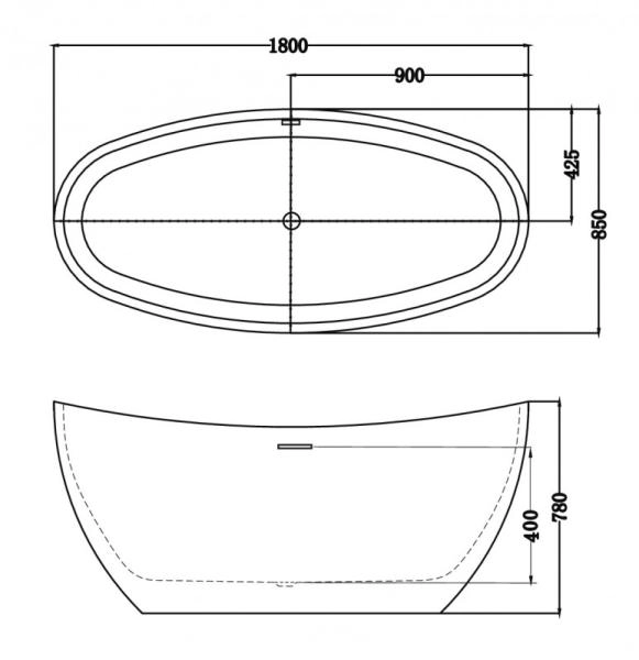 Ванна Esbano Ottawa 180x85x70 отдельностоящая