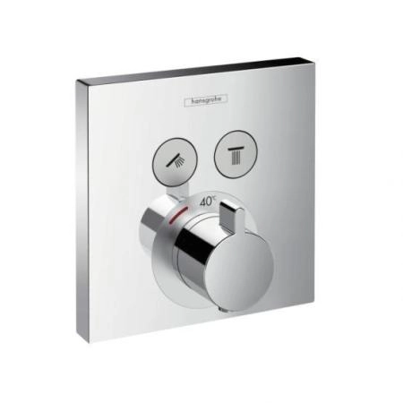 Смеситель Hansgrohe ShowerSelect 15763000 Термостат с двумя запорными вентилями для 01800180