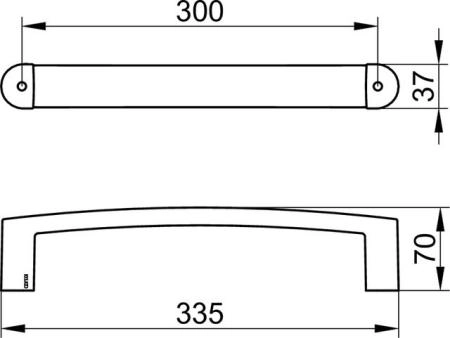 Поручень KEUCO Elegance 335 мм хром 11607010000
