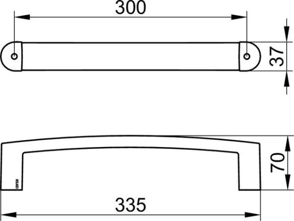Поручень KEUCO Elegance 335 мм хром 11607010000