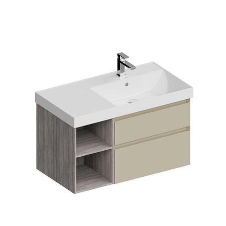 Kerama Marazzi Cubo Тумба подвесная 90см, правая, цвет: лимо матовая