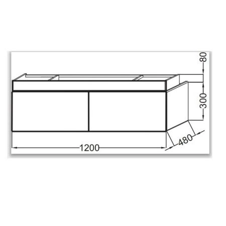 Тумба под раковину Jacob Delafon TERRACE EB1188-G1C 120 см цвет белый