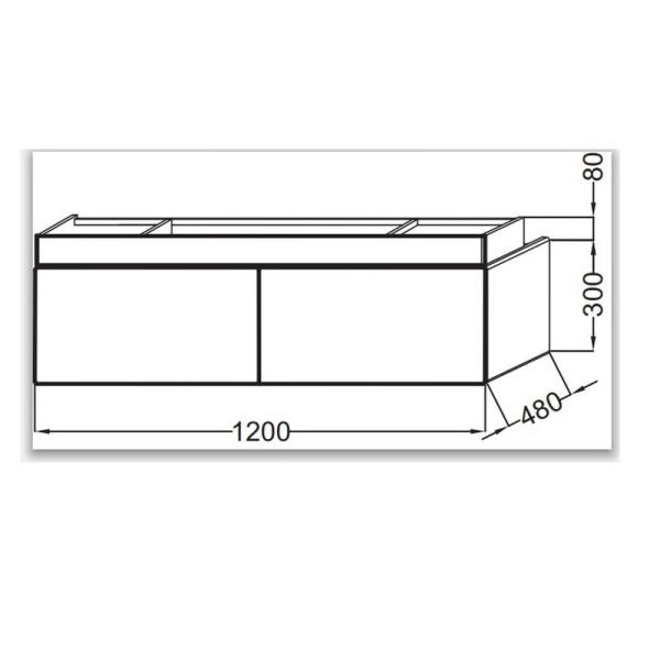 Тумба под раковину Jacob Delafon TERRACE EB1188-G1C 120 см цвет белый