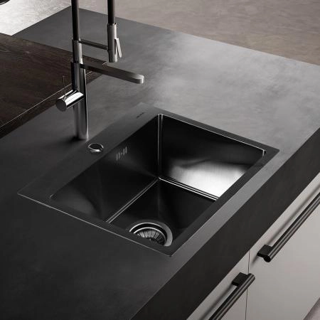 Мойка Melana ProfLine D5343HB 53x43 3,0/220 сатин графит врезная прямоугольная