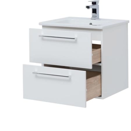 Тумба Dreja GIO 60 см под умывальник белый глянец, подвесная