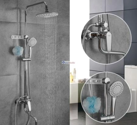 Душевая система Frap F24001 хром для ванны