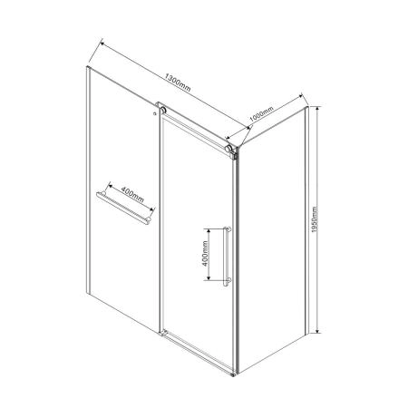 Душевой уголок Vincea Como Soft VSR-1CS1013CL, 1300*1000, хром, стекло прозрачное