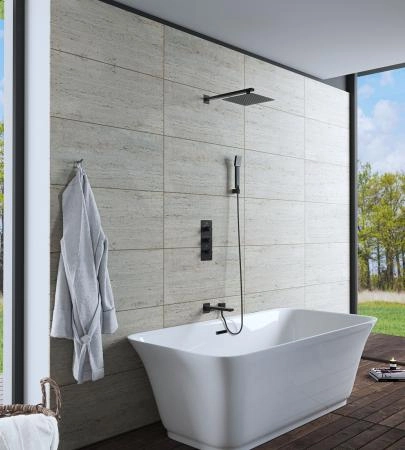 Душевая система встроенная с термостатом Timo Petruma черный (SX-5149/03SM)