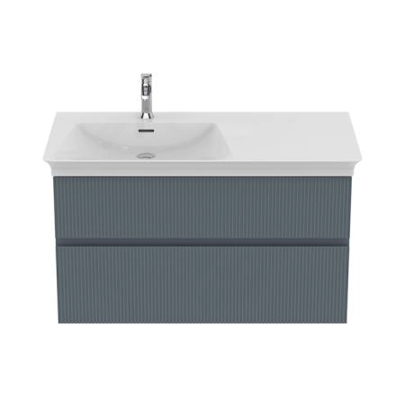 Ideal Standard Finesse Тумба с раковиной 100x50см, подвесная, SX, 2 ящика, 1 отв., цвет: пепельно-голубой матовый