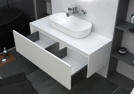 Тумба SANVIT Рольф 1 100 подвесная Белый без раковины