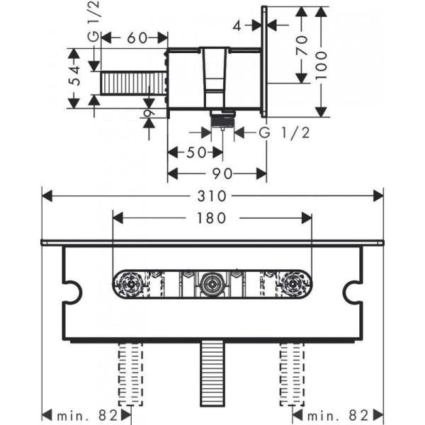 Hansgrohe держатель Fixfit Porter 300 26456400