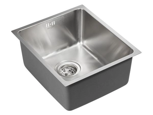 Кухонная мойка Paulmark нерж. Cталь VISTA PM904438-BS 380х440мм брашированная нерж. Сталь